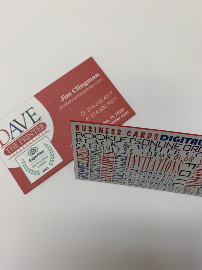 Business Card Printing, Dave the Printer